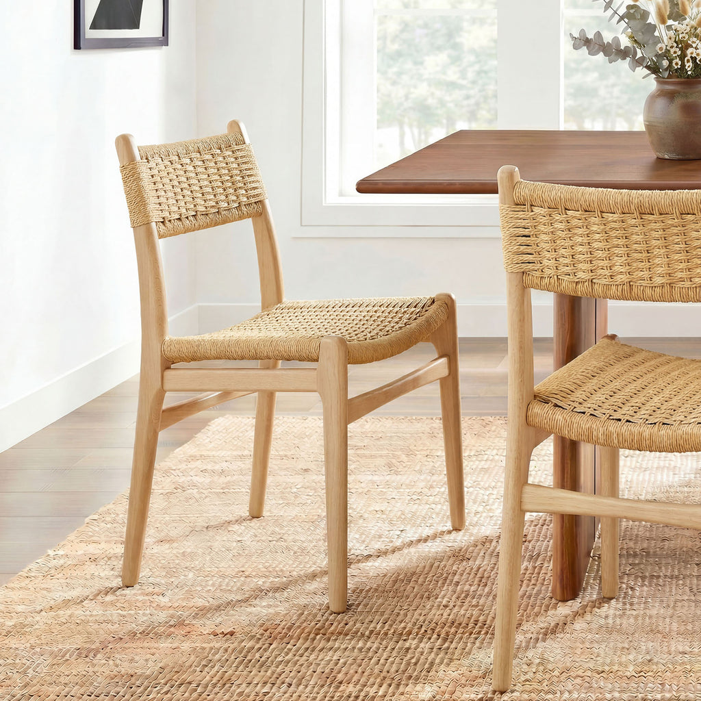 Wynn Rope and Wood Dining Side Chair - Natural
