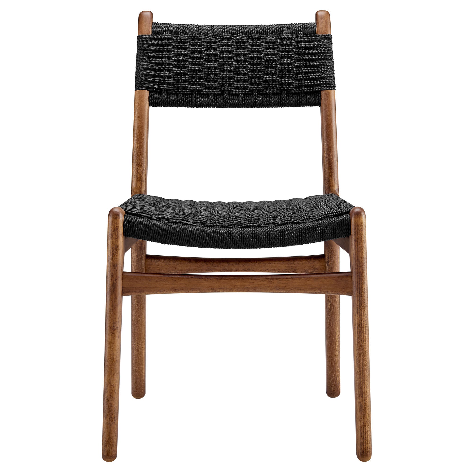 Wynn Rope and Wood Dining Side Chair - Walnut Black