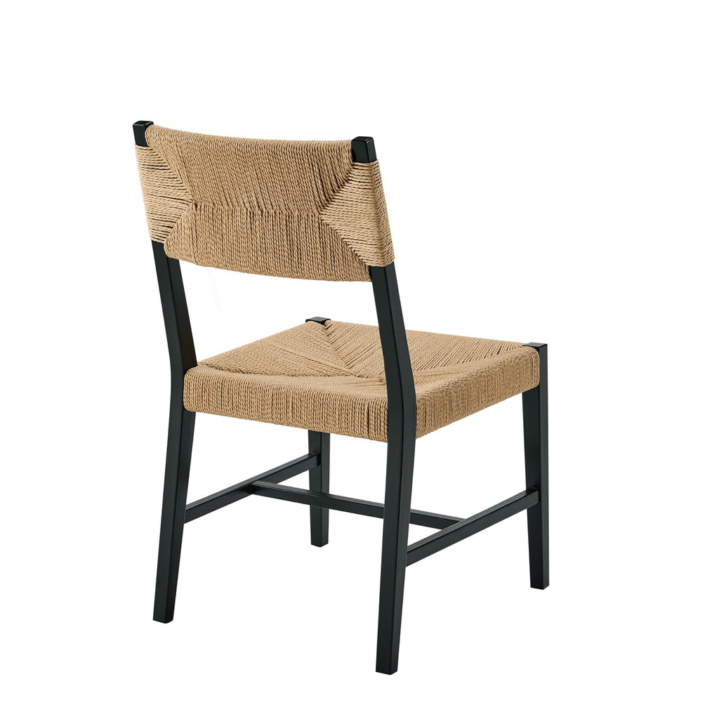 Bodie Wood Dining Chair Set of 2 - Black Natural