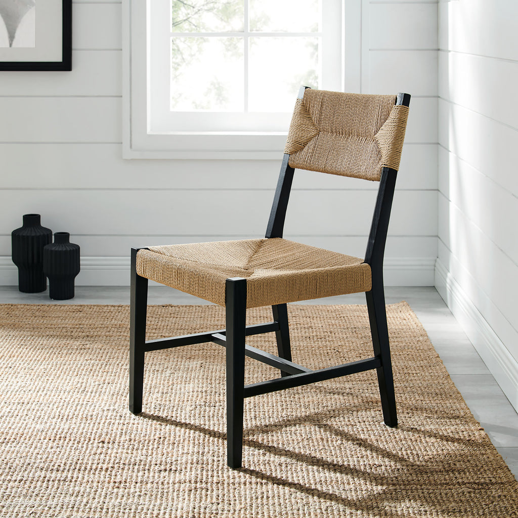 Bodie Wood Dining Chair Set of 2 - Black Natural
