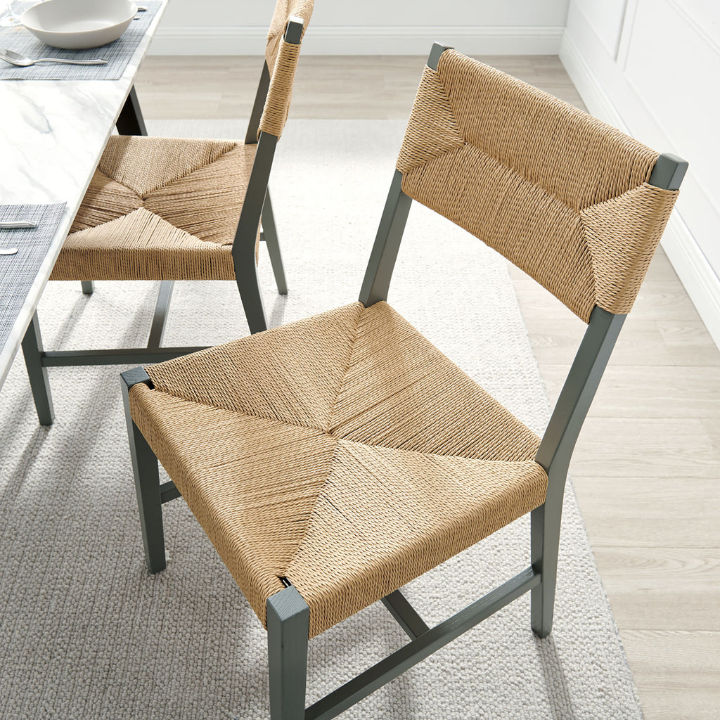 Bodie Wood Dining Chair Set of 2 - Light Gray Natural