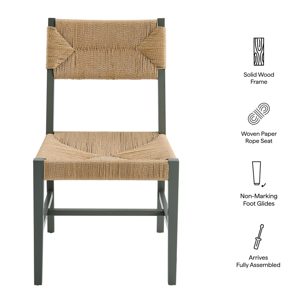 Bodie Wood Dining Chair Set of 2 - Light Gray Natural