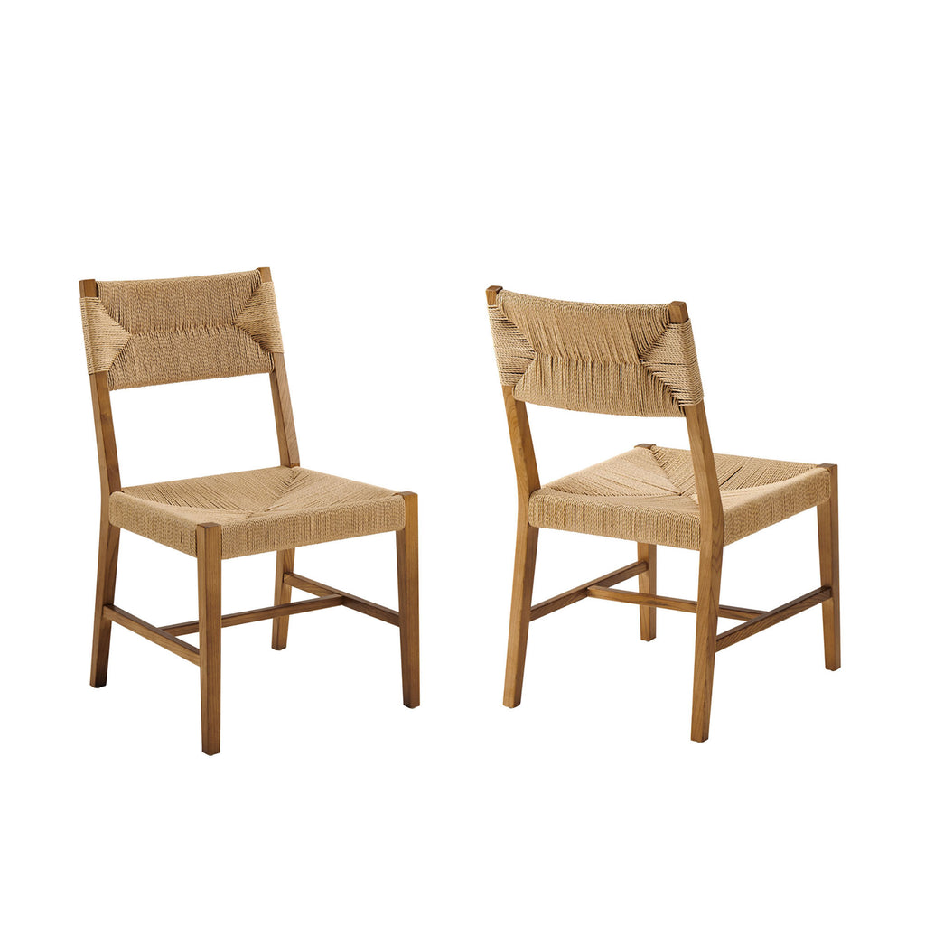 Bodie Wood Dining Chair Set of 2 - Natural Natural