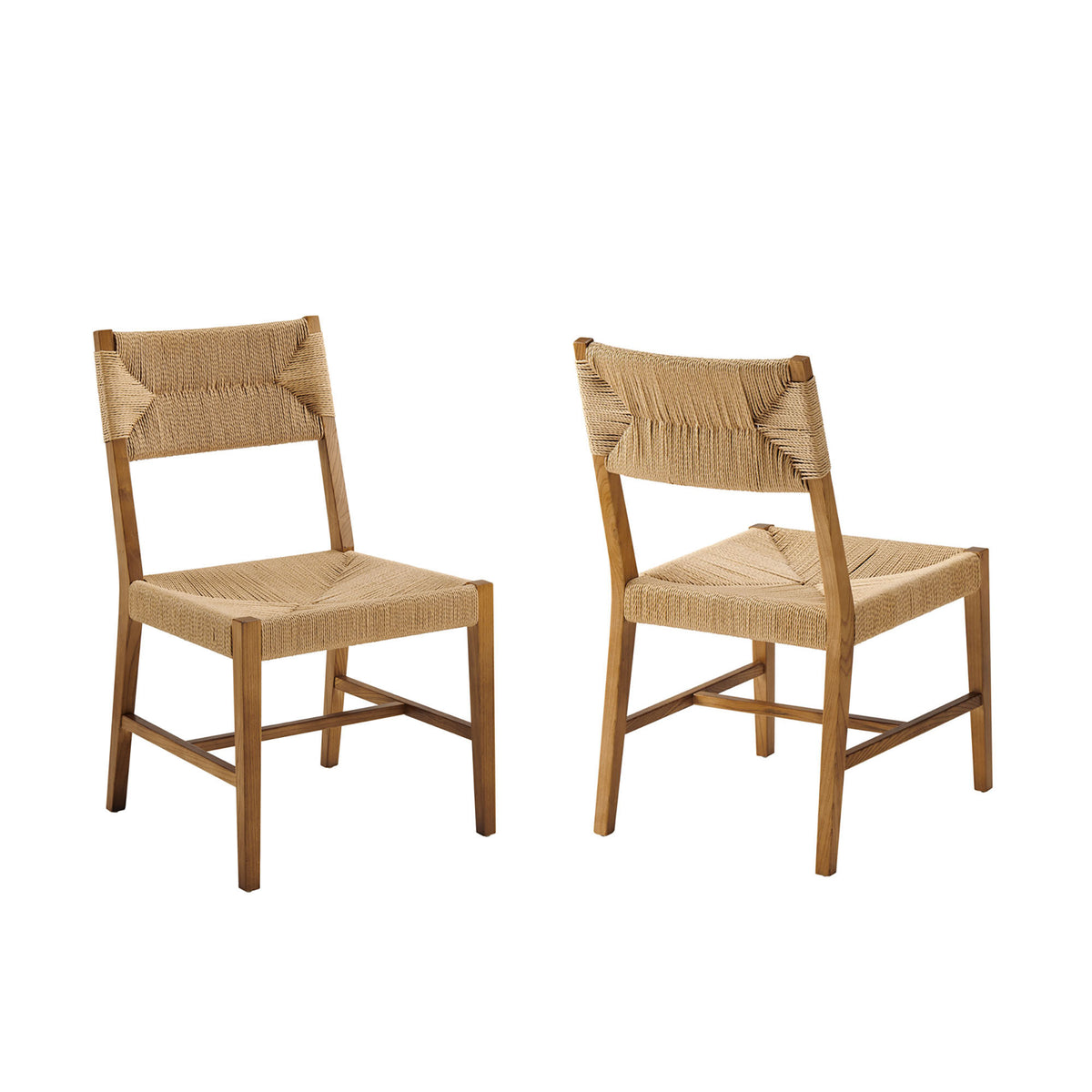 Bodie Wood Dining Chair Set of 2 - Natural Natural