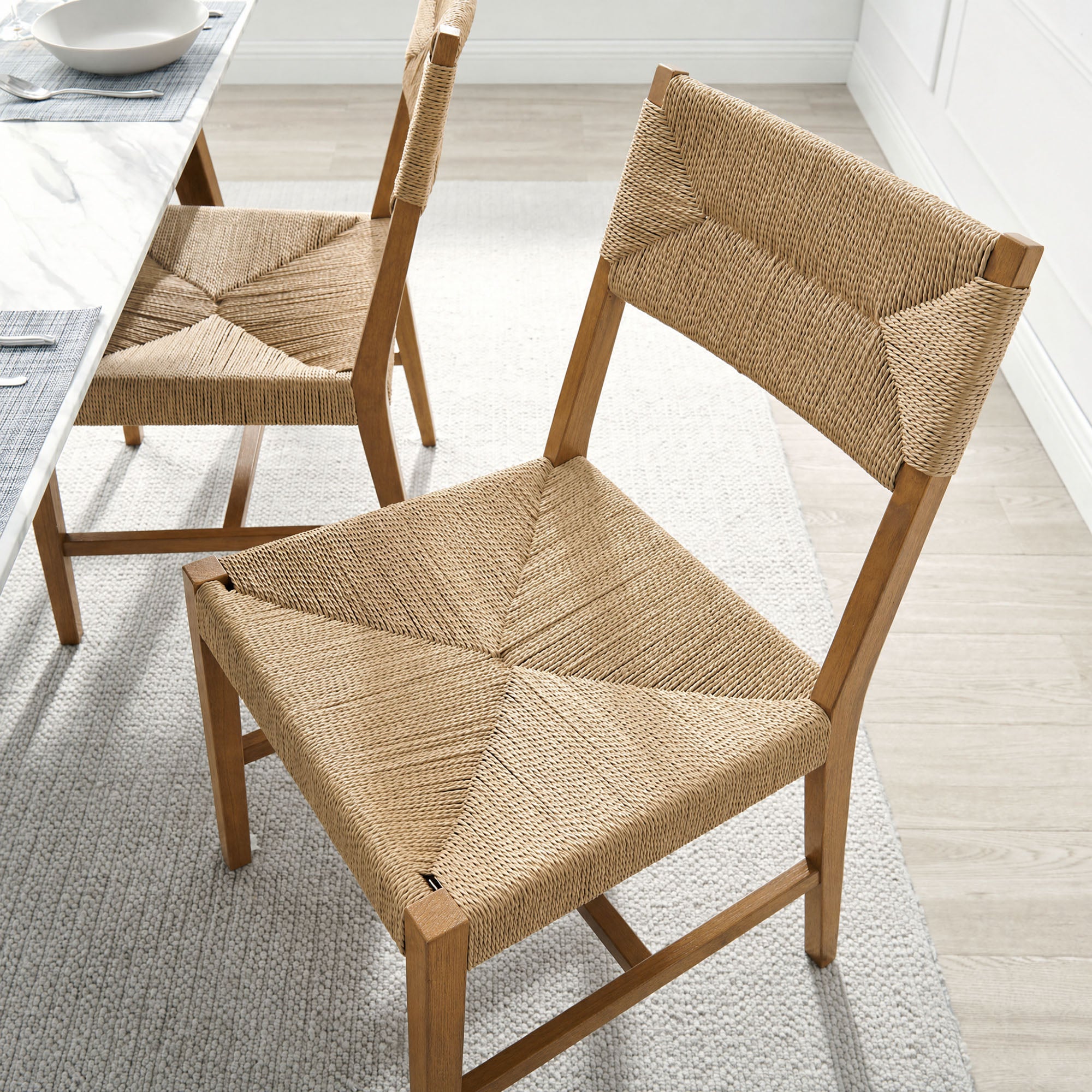 Bodie Wood Dining Chair Set of 2 - Natural Natural