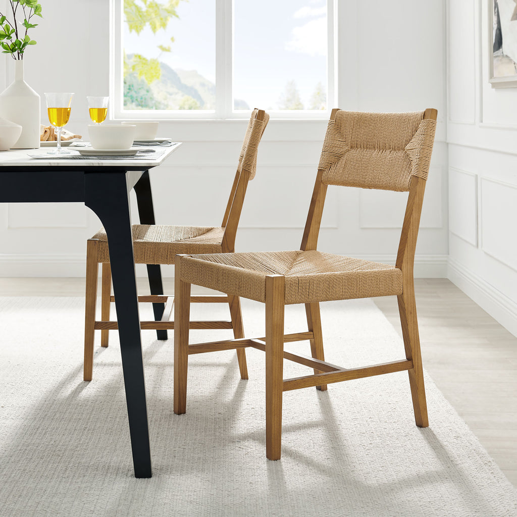 Bodie Wood Dining Chair Set of 2 - Natural Natural