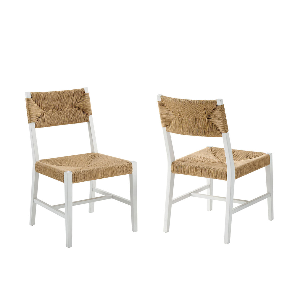 Bodie Wood Dining Chair Set of 2 - White Natural