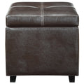 Treasure Upholstered Vinyl Ottoman - Espresso