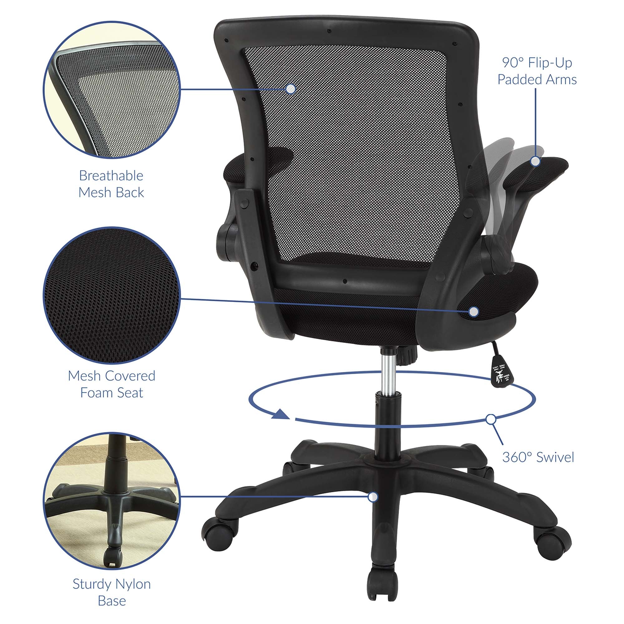 Veer Mesh Office Chair - Black