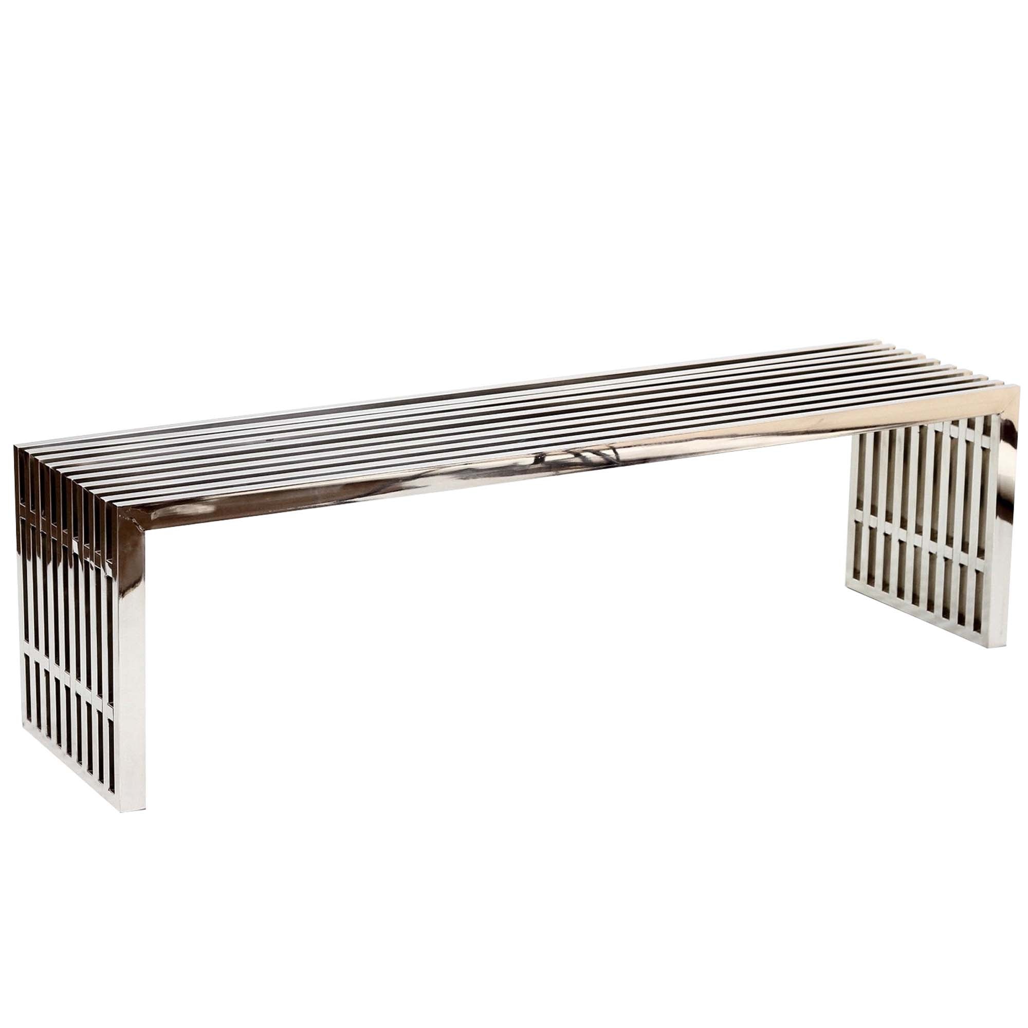 Gridiron Benches Set of 2 - Silver