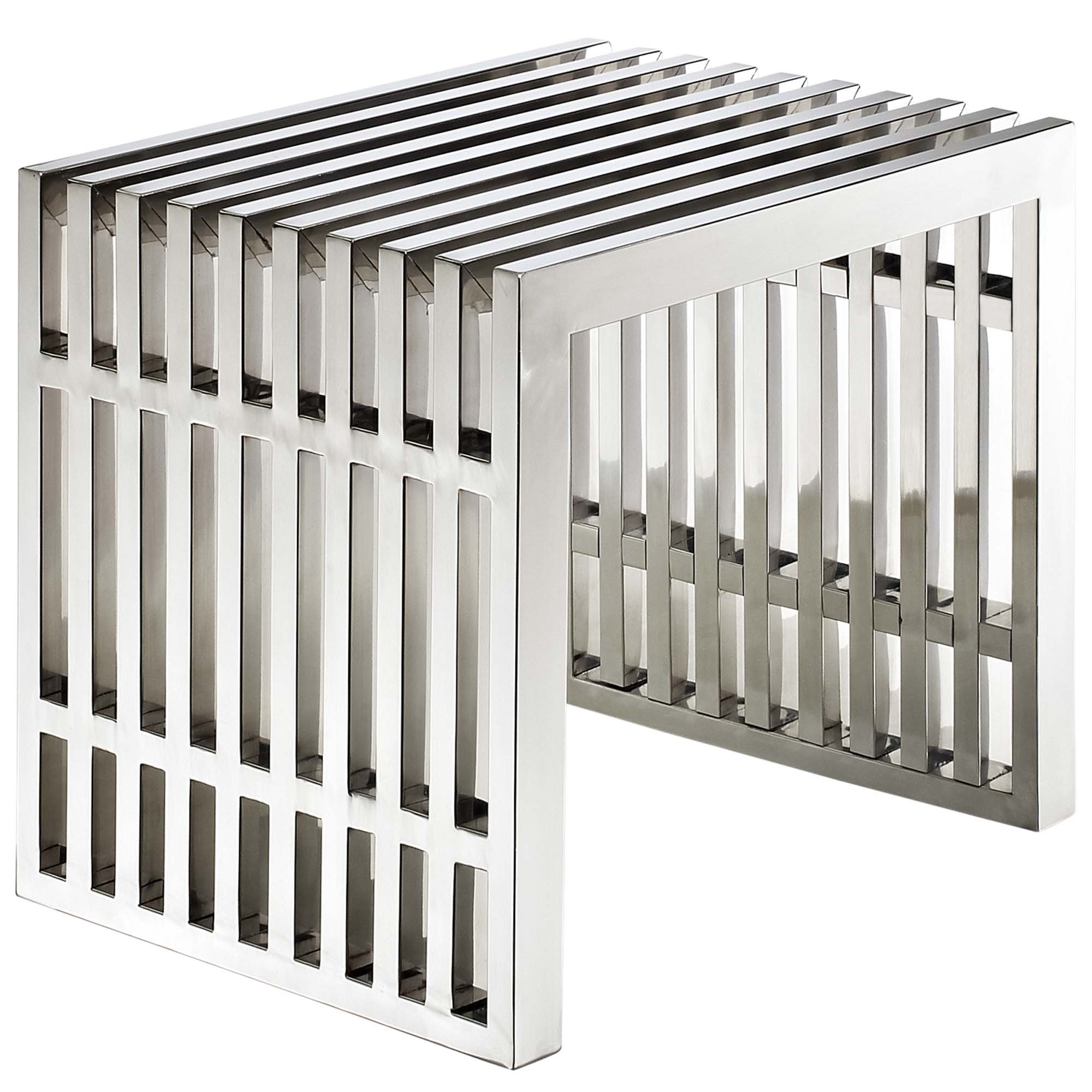 Gridiron Benches Set of 2 - Silver