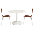 Revolve 3 Piece Dining Set - White Walnut