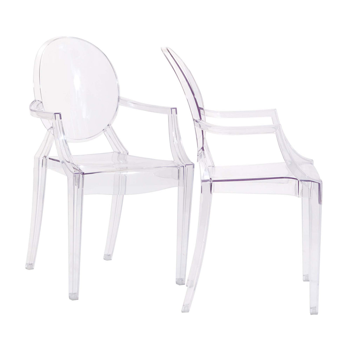 Casper Dining Armchairs Set of 2 - Clear