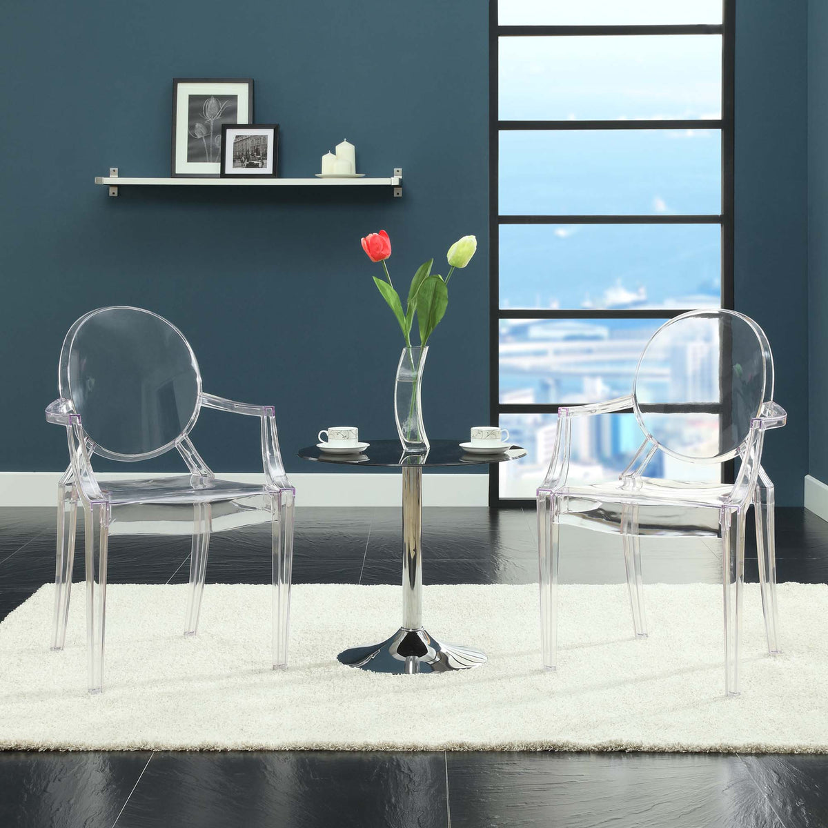 Casper Dining Armchairs Set of 2 - Clear
