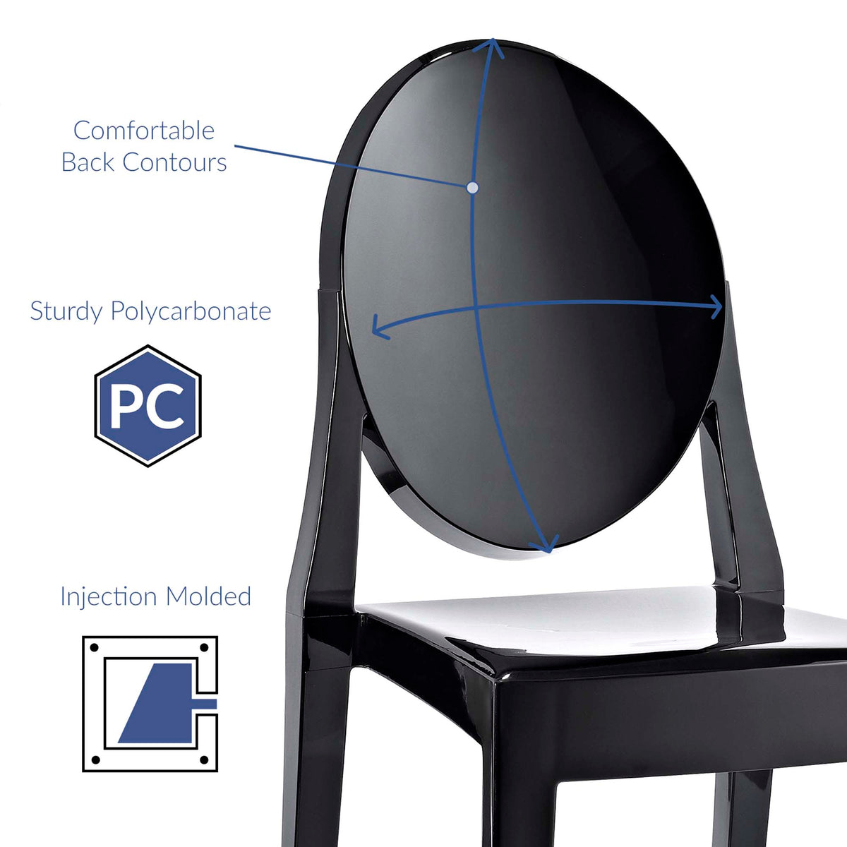 Casper Dining Chairs Set of 2 - Black