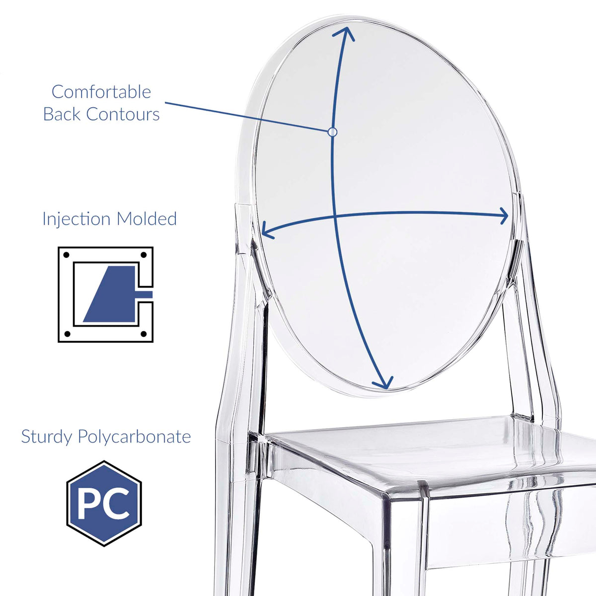 Casper Dining Chairs Set of 2 - Clear