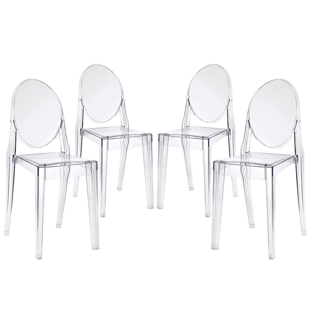 Casper Dining Chairs Set of 4 - Clear
