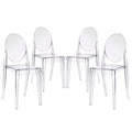 Casper Dining Chairs Set of 4 - Clear
