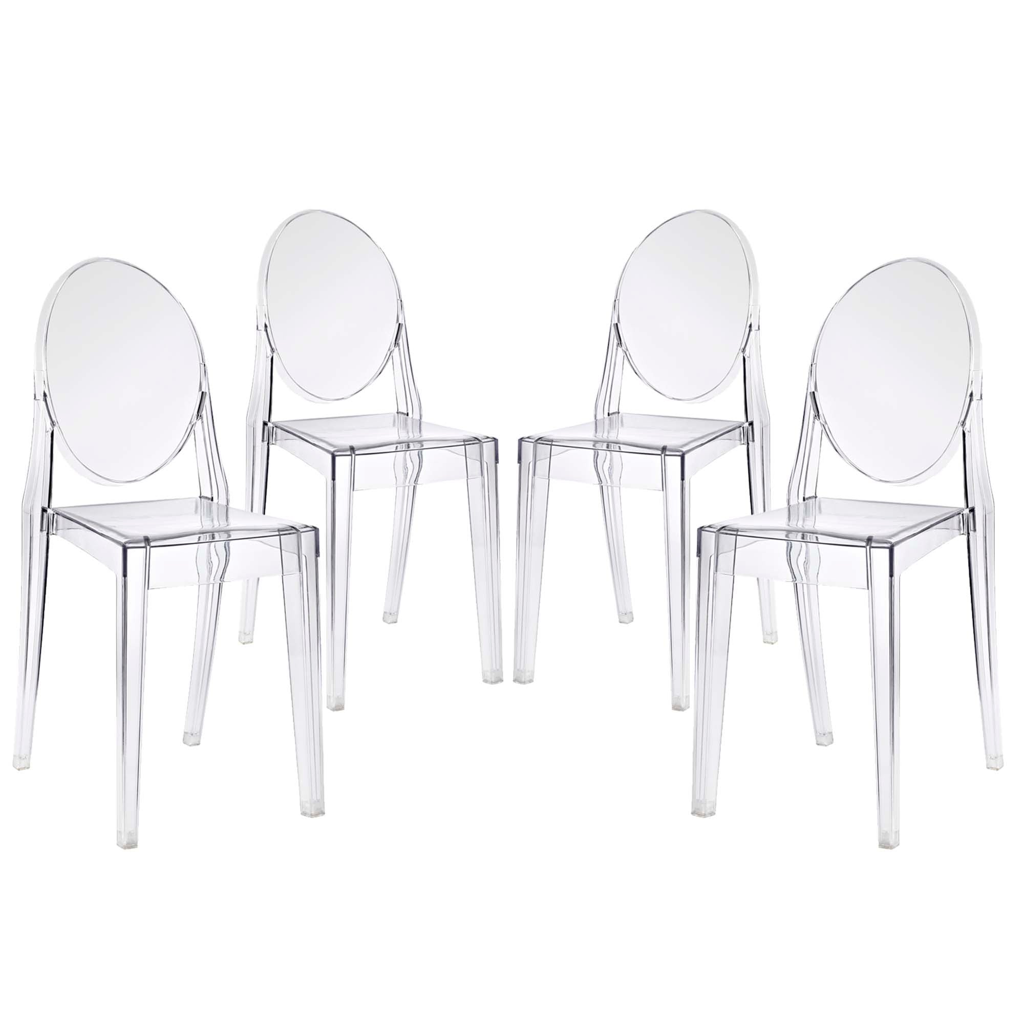 Casper Dining Chairs Set of 4 - Clear