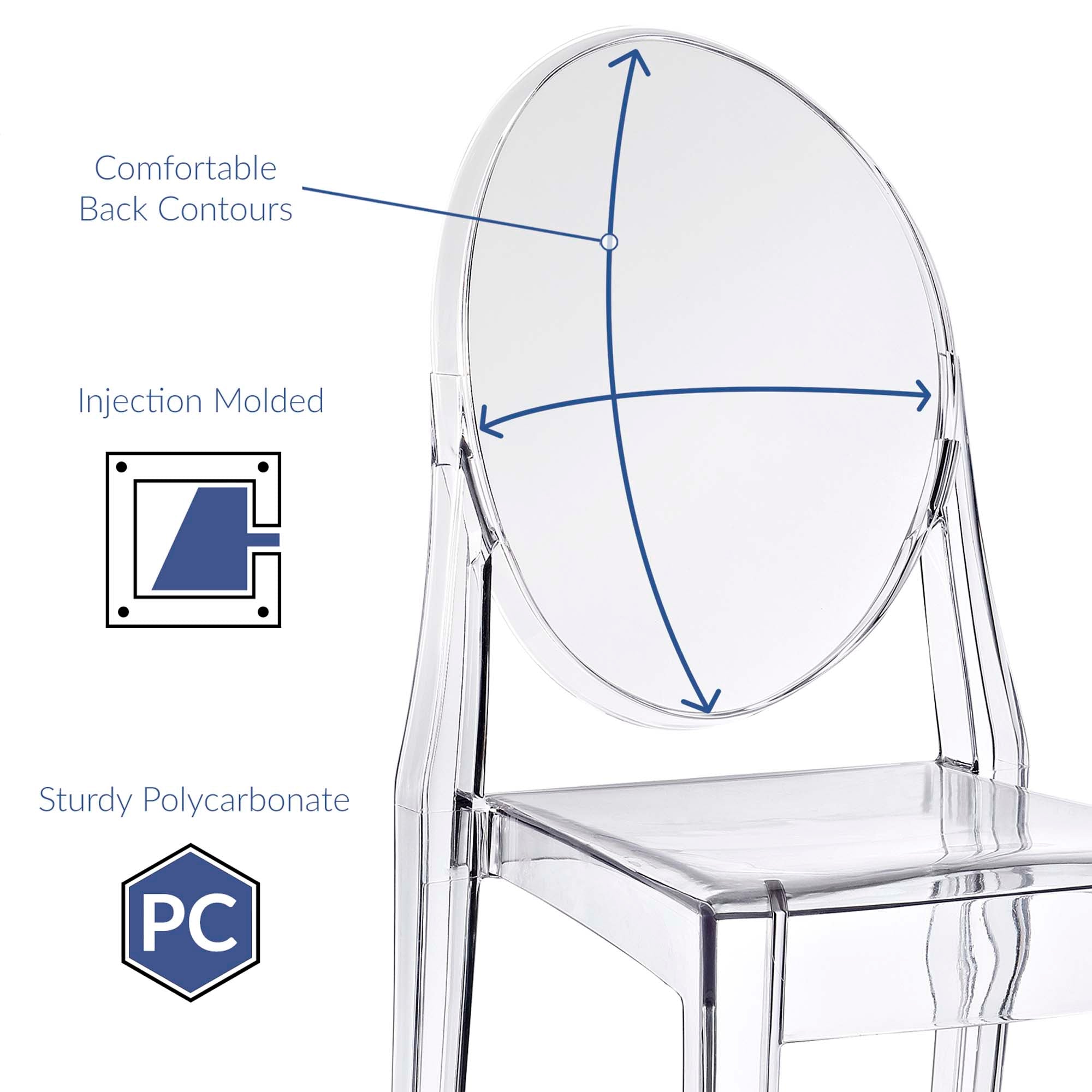 Casper Dining Chairs Set of 4 - Clear