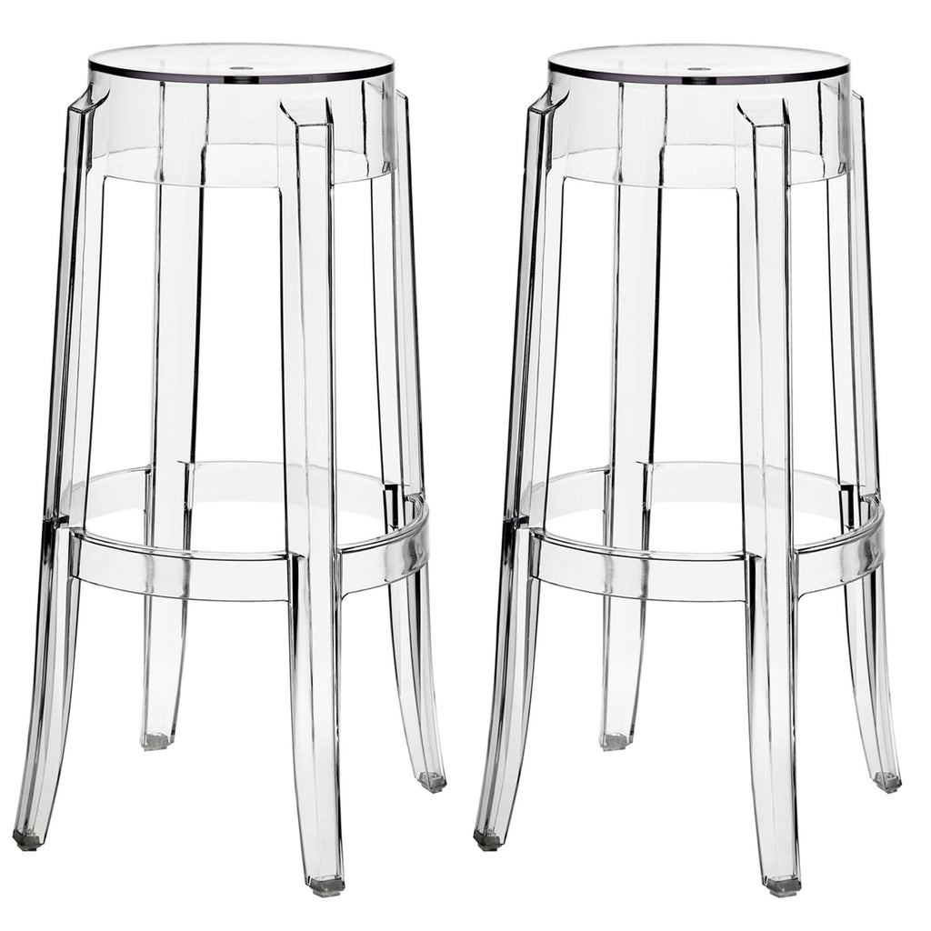 Casper Bar Stool Backless Set of 2 - Clear