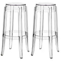 Casper Bar Stool Backless Set of 2 - Clear