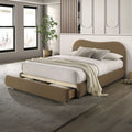Grimsby Storage Bed - Light Camel Brown Performance Velvet - Queen