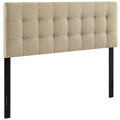 Lily Upholstered Fabric Headboard - Beige — Beige Queen