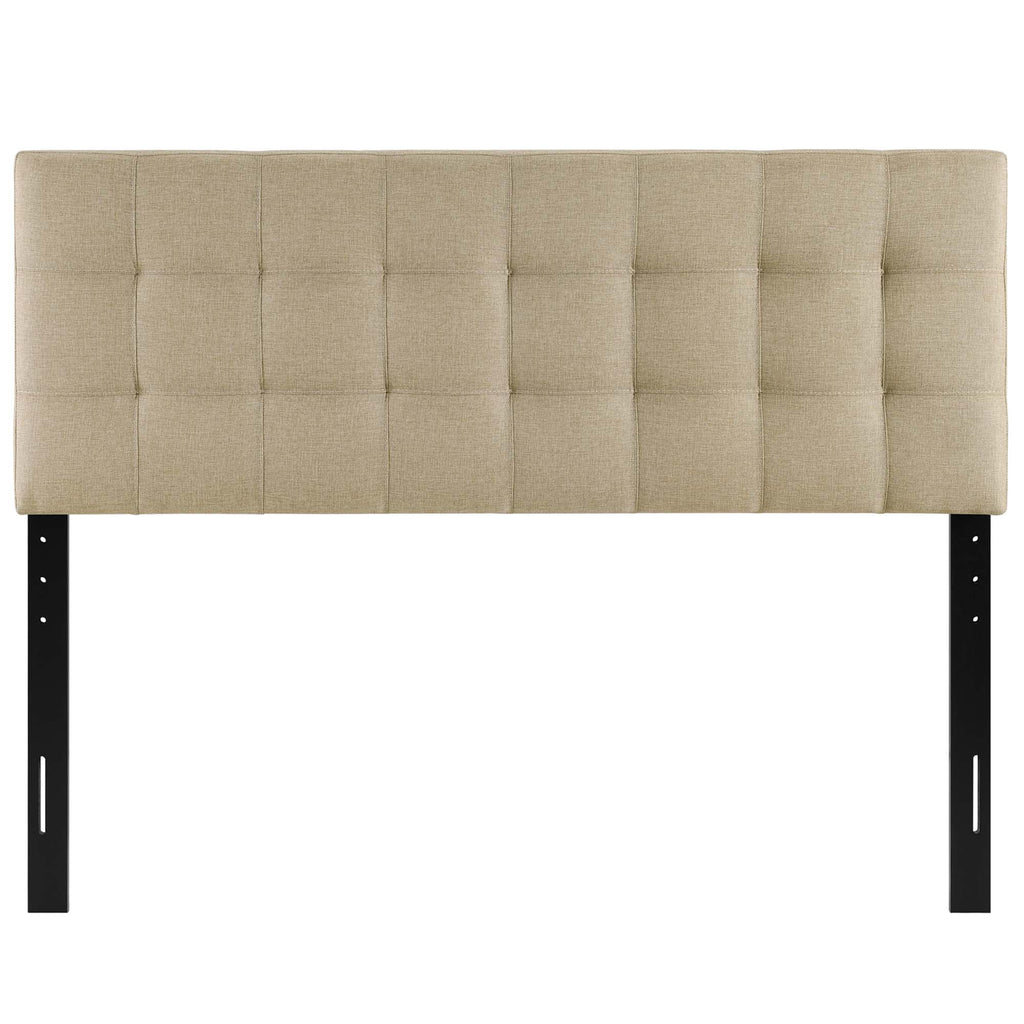 Lily Upholstered Fabric Queen Headboard - Beige