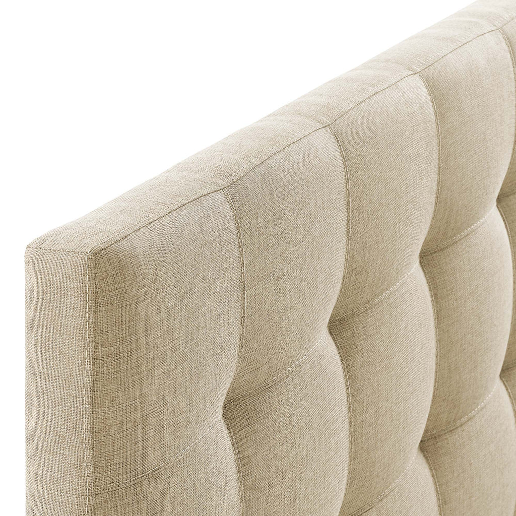 Lily Upholstered Fabric Queen Headboard - Beige