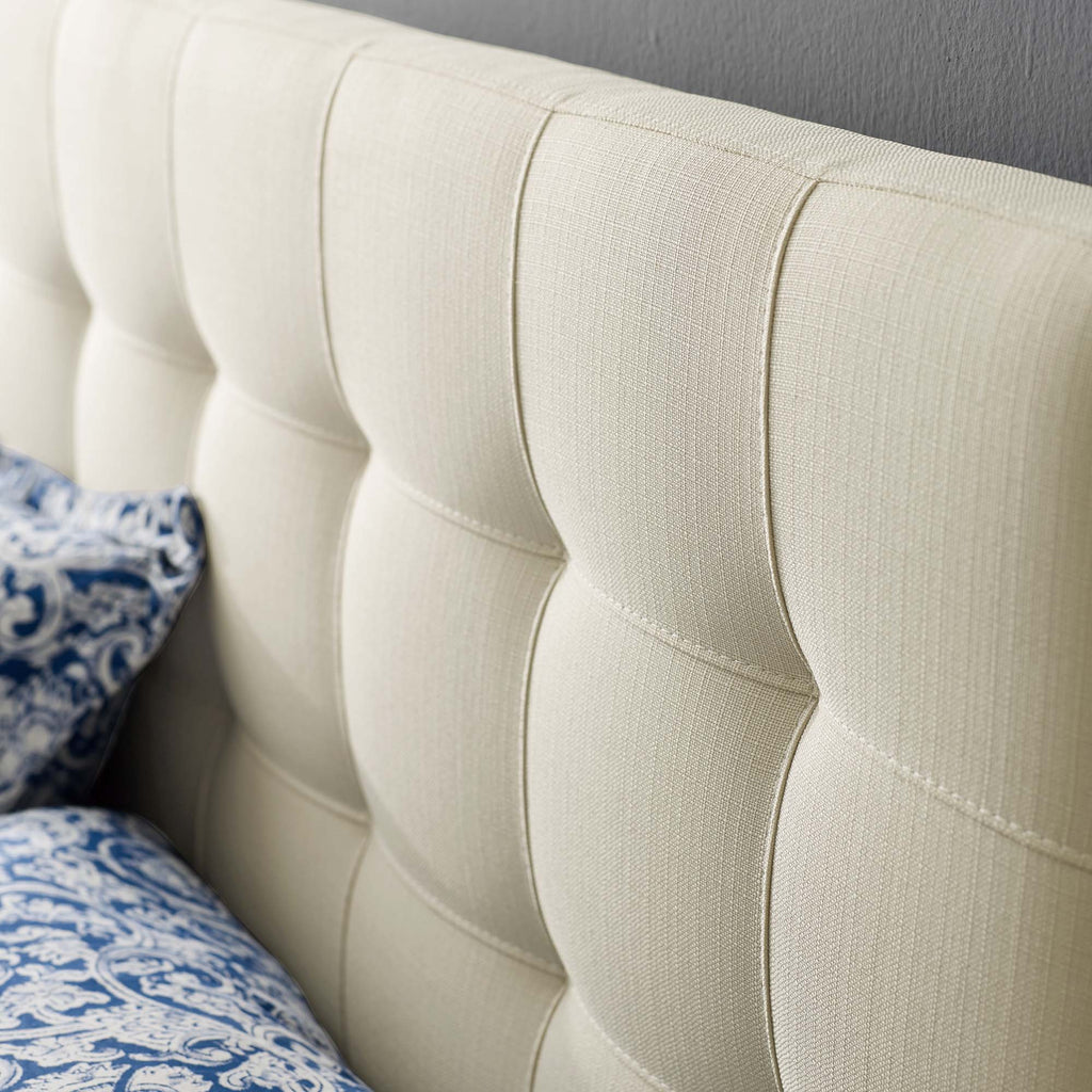 Lily Upholstered Fabric Queen Headboard - Ivory