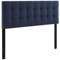 Lily Upholstered Fabric Queen Headboard - Navy