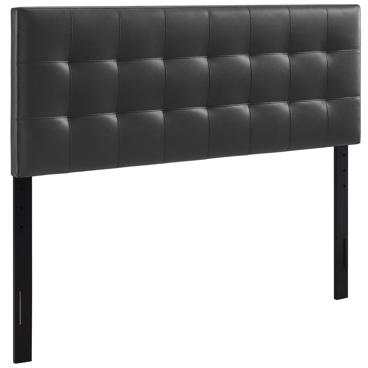 Lily Upholstered Vinyl Headboard - Black — Black Queen