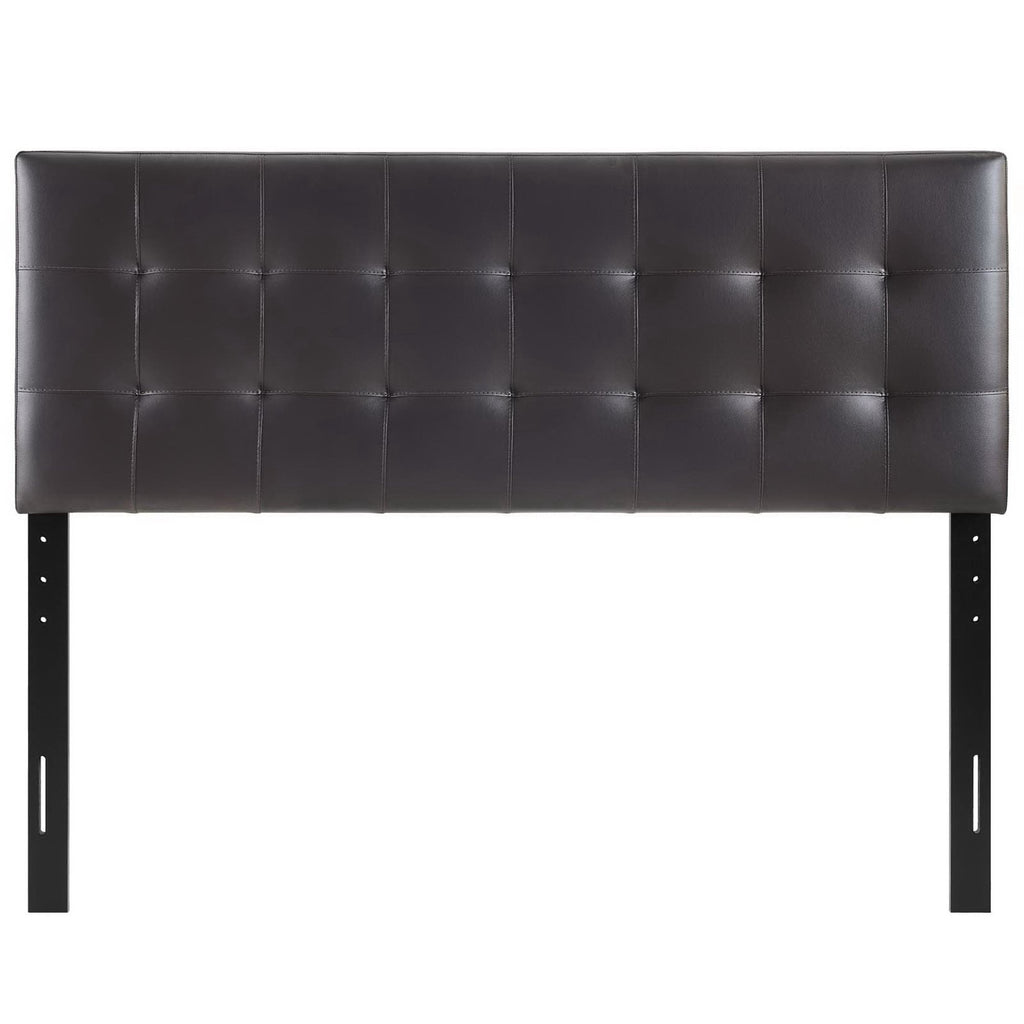 Lily Upholstered Vinyl Queen Headboard - Brown