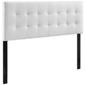 Lily Upholstered Vinyl Queen Headboard - White