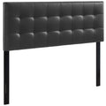 Lily Upholstered Vinyl King Headboard - Black
