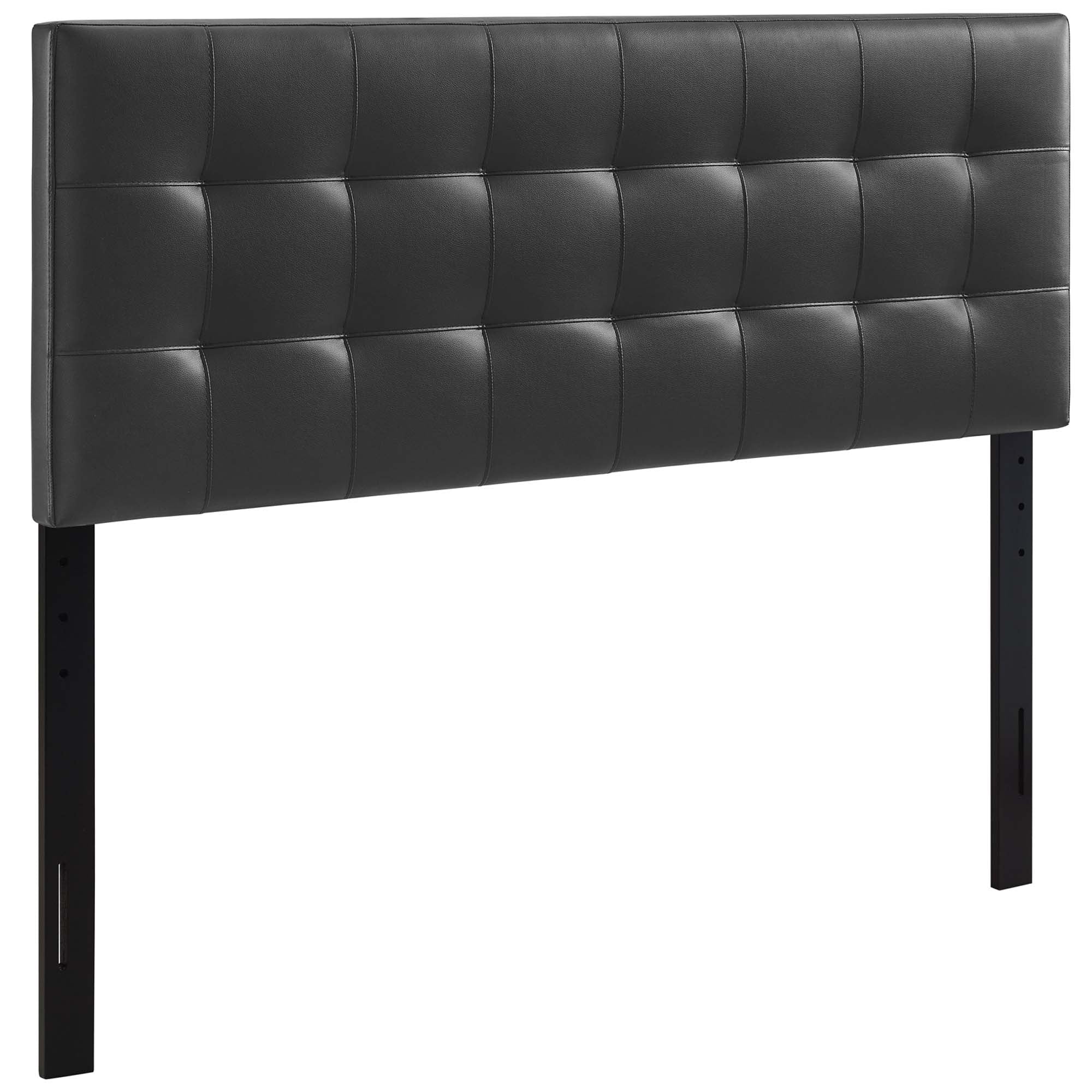 Lily Upholstered Vinyl King Headboard - Black