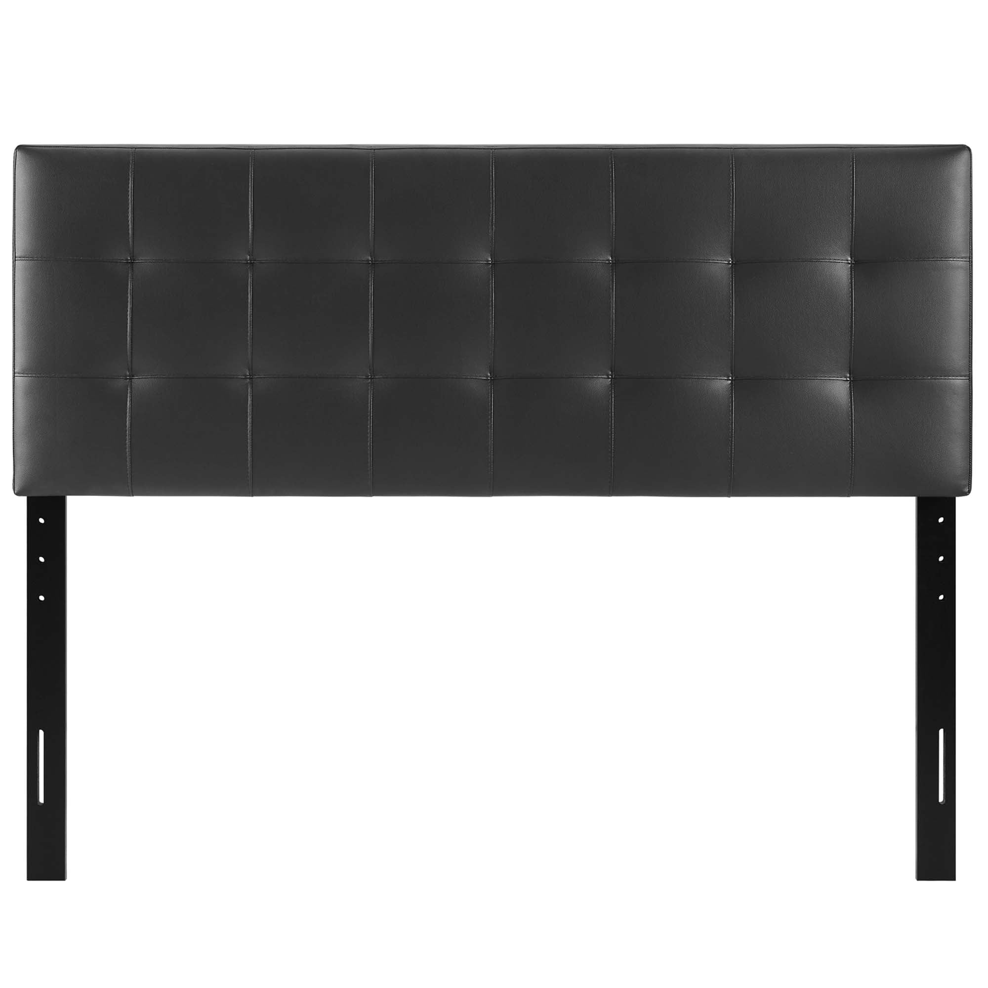 Lily Upholstered Vinyl King Headboard - Black
