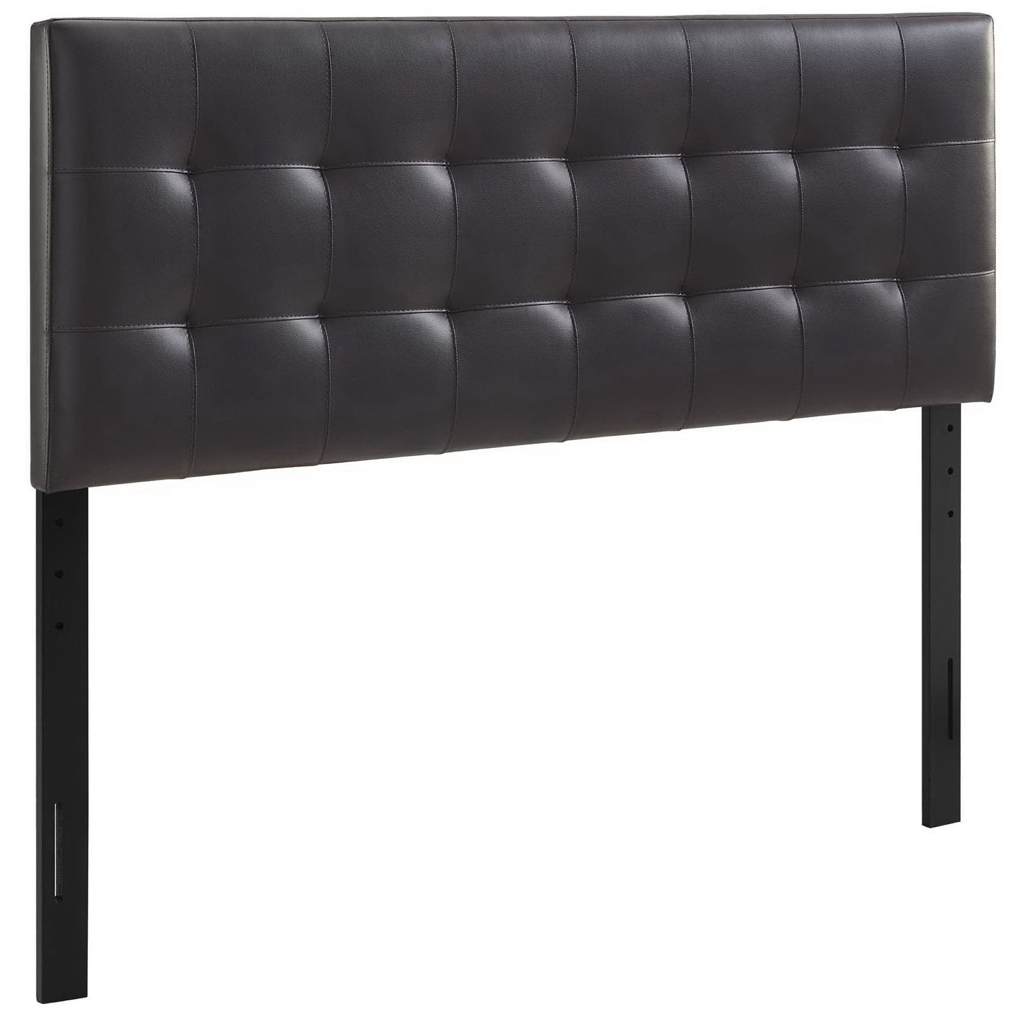 Lily Upholstered Vinyl King Headboard - Brown