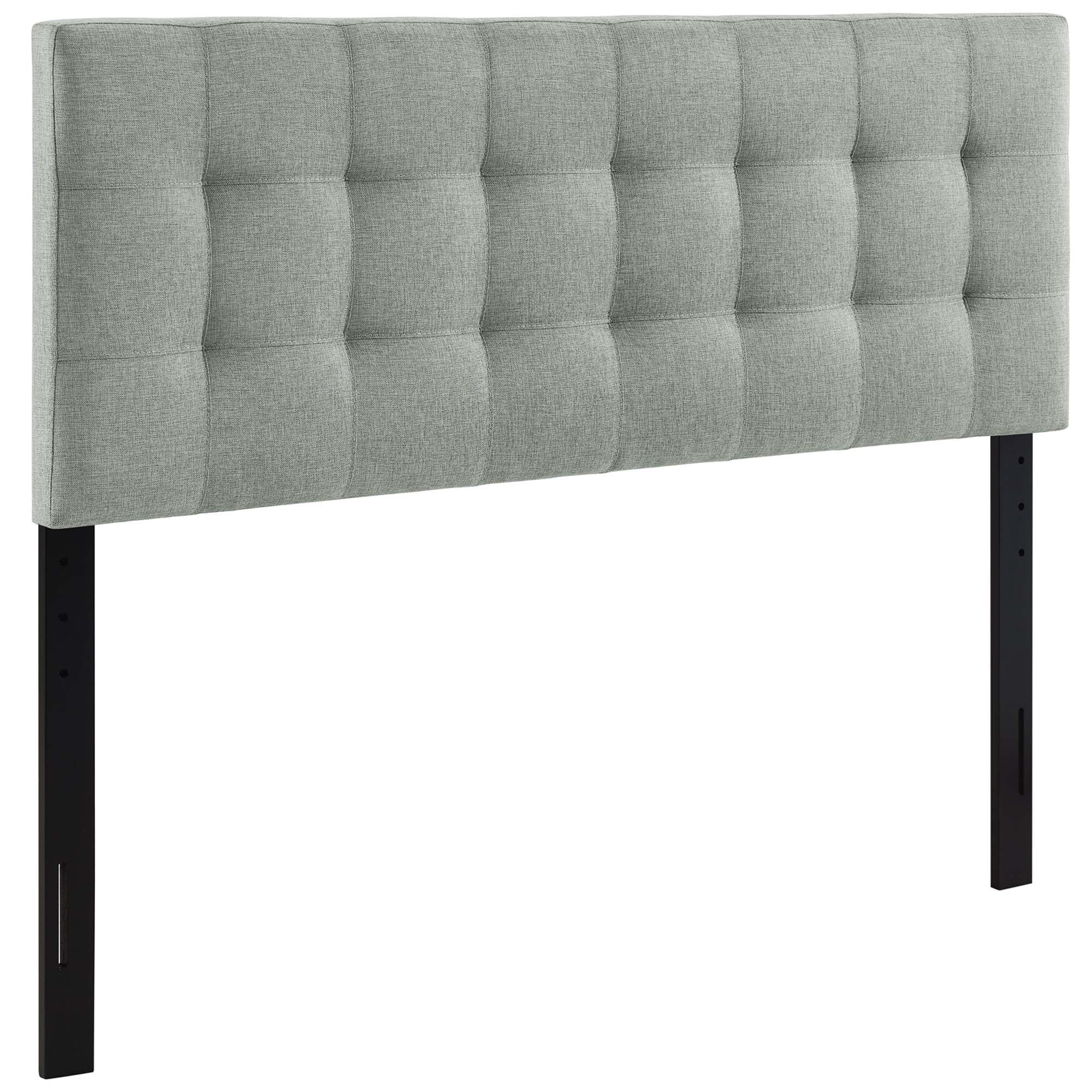 Lily Upholstered Fabric Full Headboard - Gray