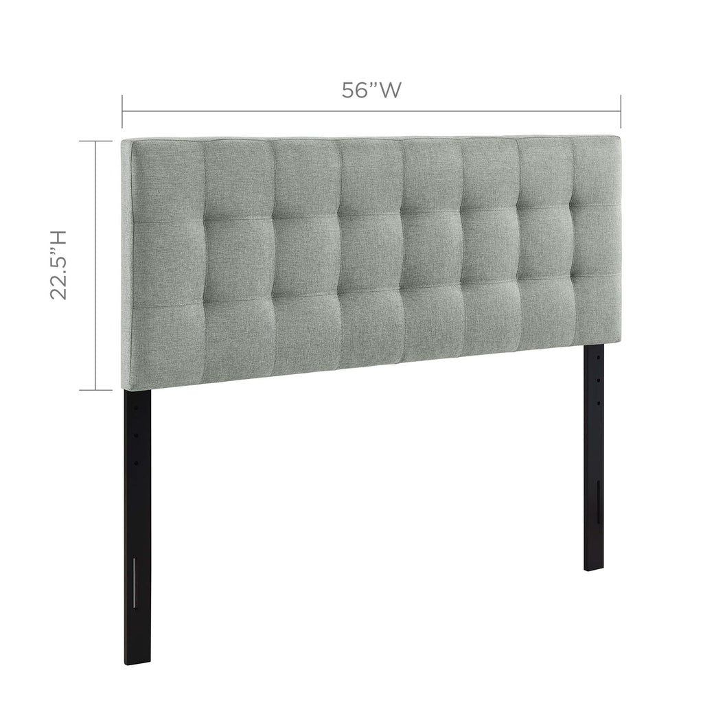 Lily Upholstered Fabric Full Headboard - Gray