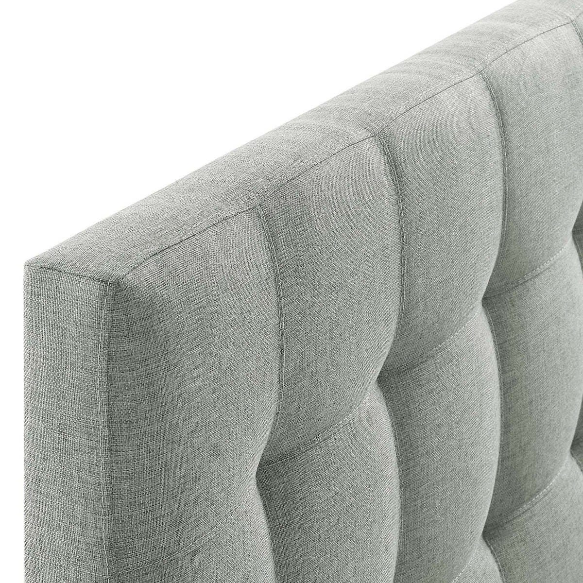 Lily Upholstered Fabric Full Headboard - Gray