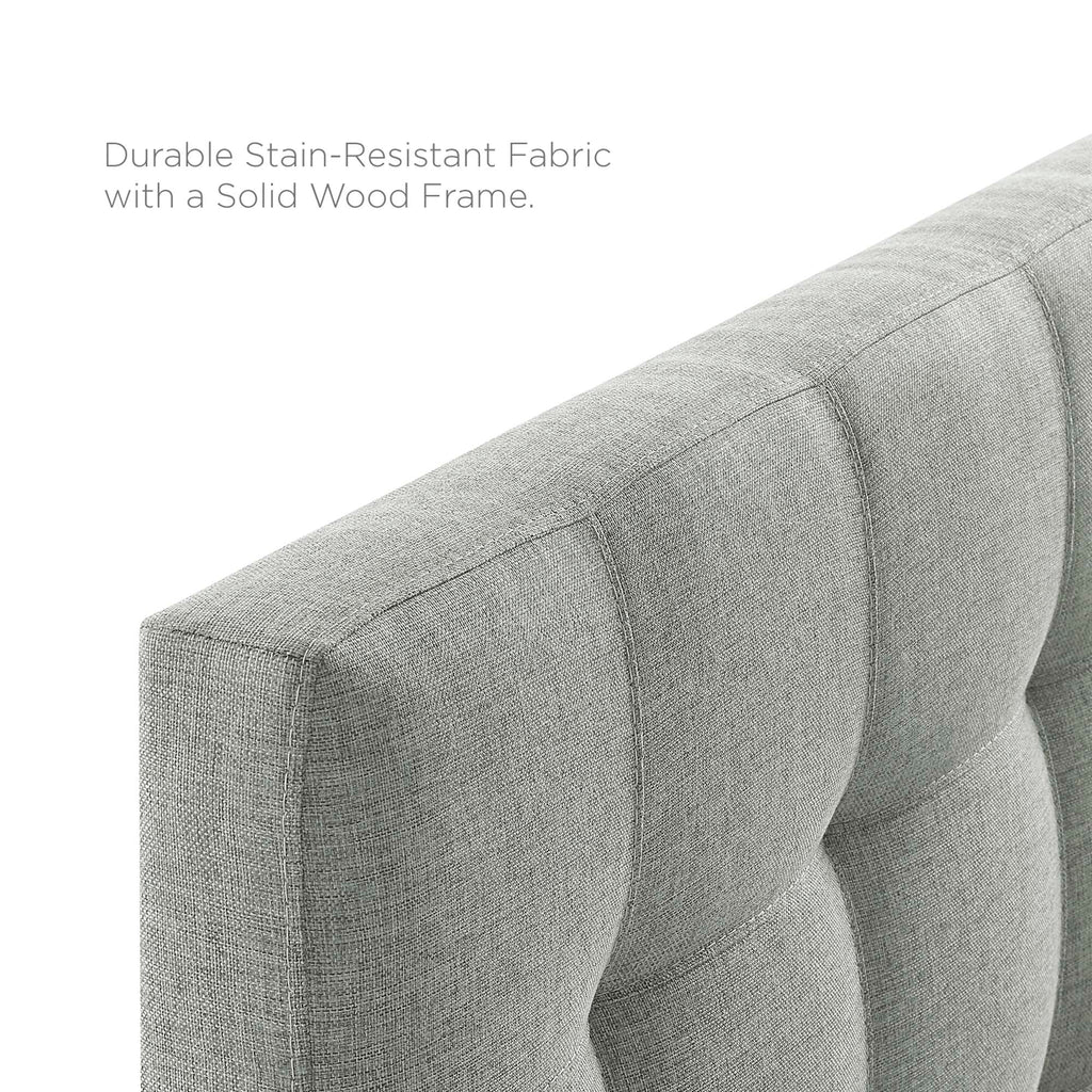 Lily Upholstered Fabric Full Headboard - Gray