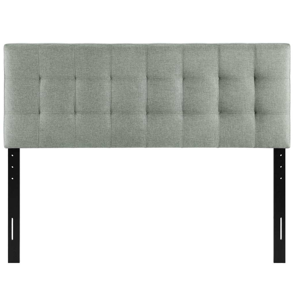 Lily Upholstered Fabric Full Headboard - Gray