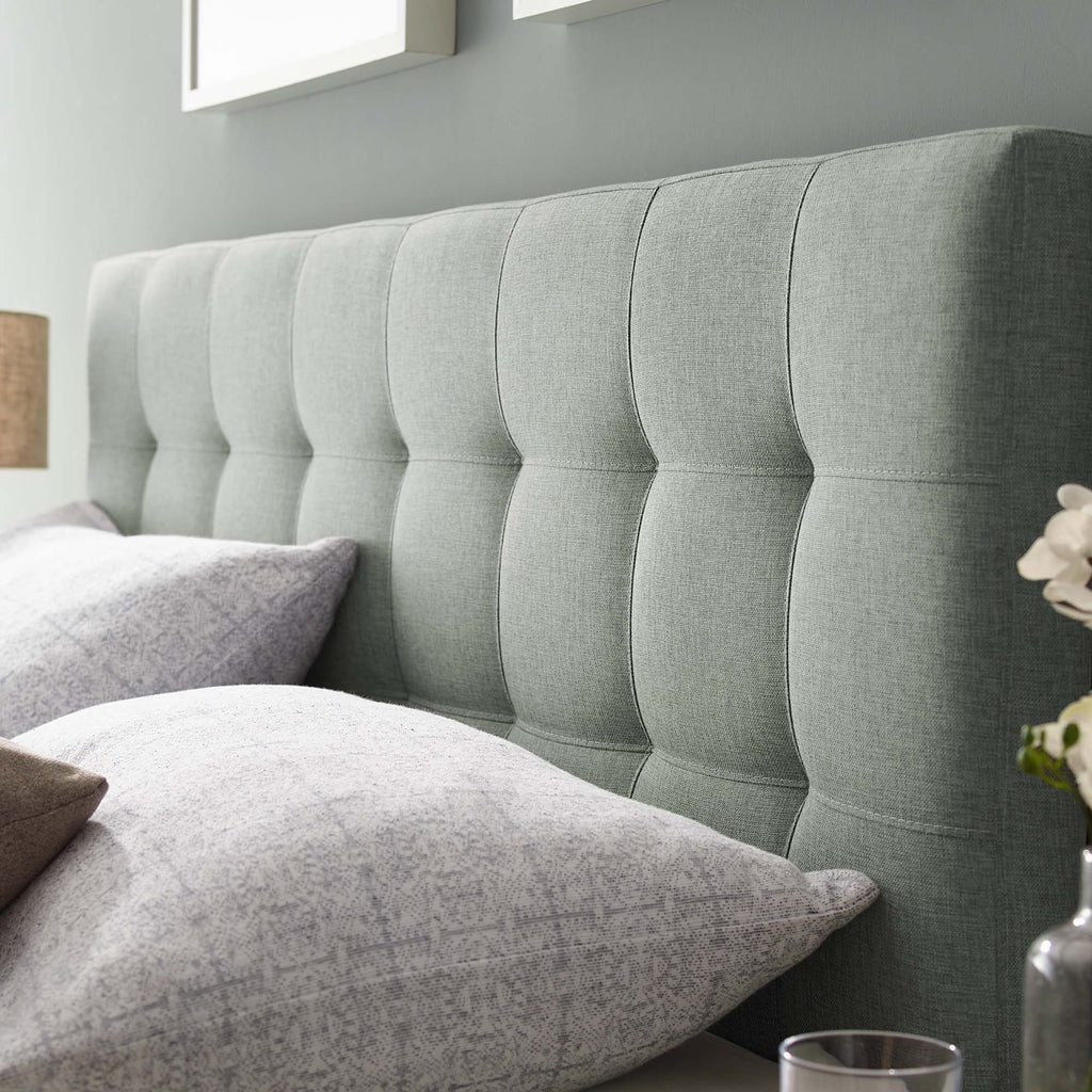 Lily Upholstered Fabric Full Headboard - Gray