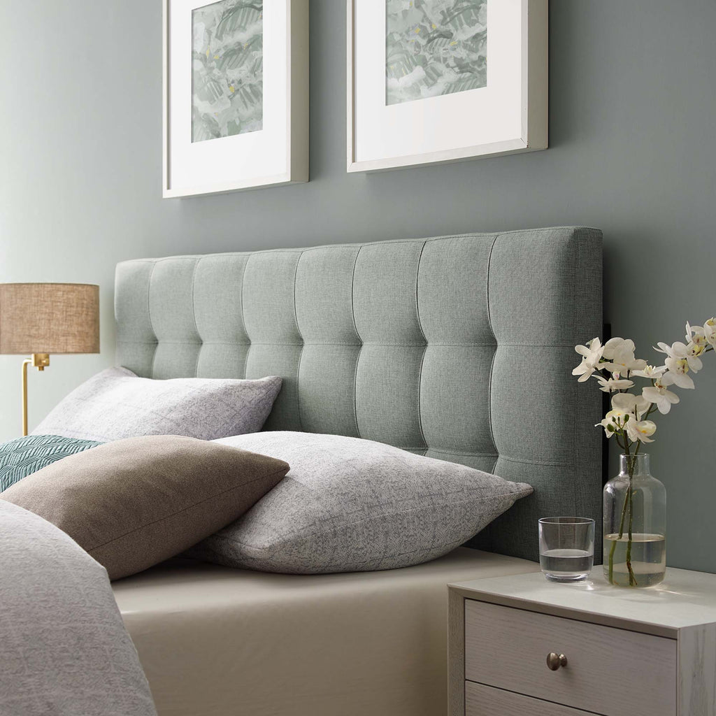 Lily Upholstered Fabric Full Headboard - Gray