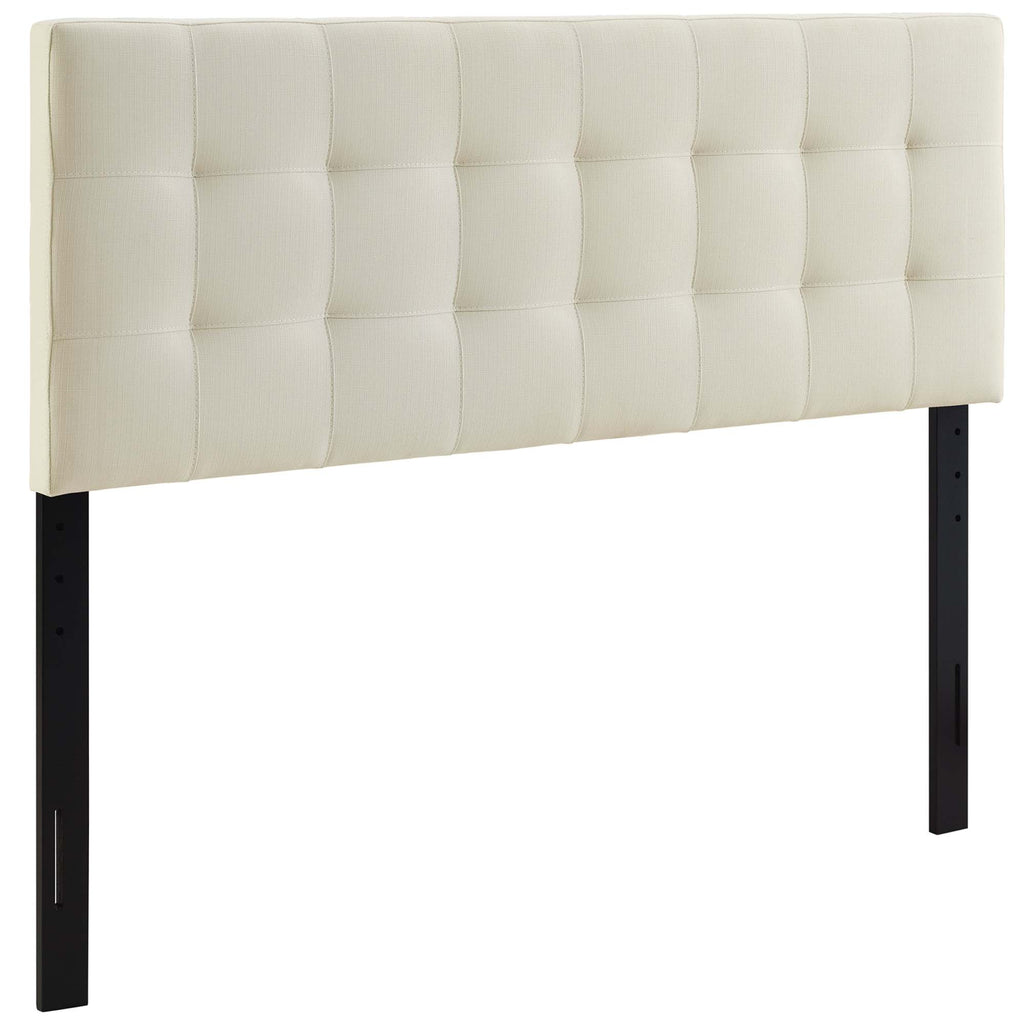 Lily Upholstered Fabric Full Headboard - Ivory