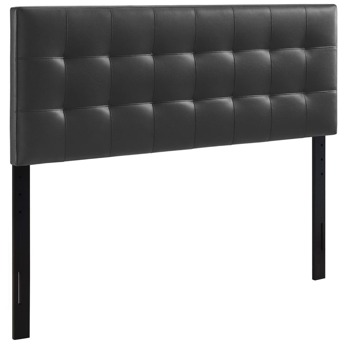 Lily Upholstered Vinyl Full Headboard - Black