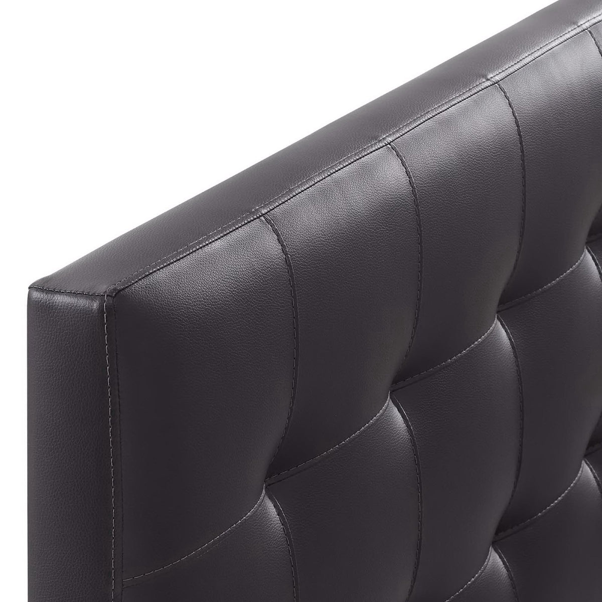Lily Upholstered Vinyl Full Headboard - Brown