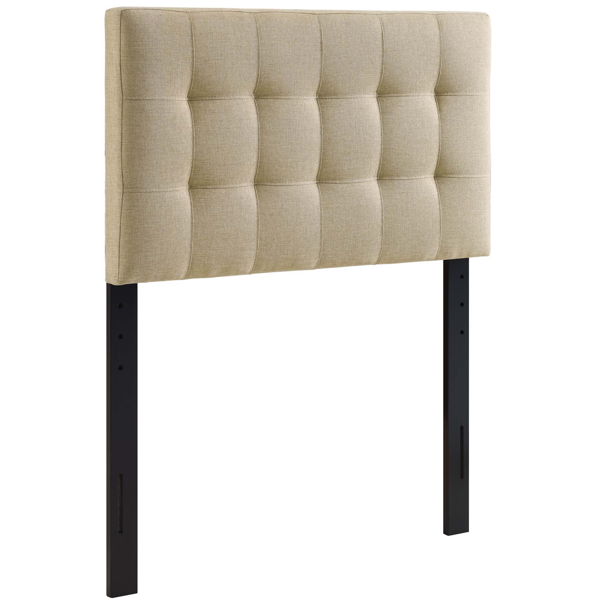 Lily Upholstered Fabric Twin Headboard - Beige